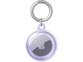 Apple Airtag 360 Grad Hülle mit Schlüsselring lila