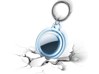 Apple Airtag 360 Grad Hülle mit Schlüsselring transparent