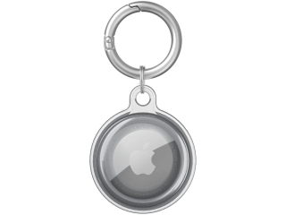 Apple Airtag 360 Grad Hülle mit Schlüsselring grau