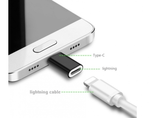 Lightning auf USB C Mini Adapter Konverter in weiss