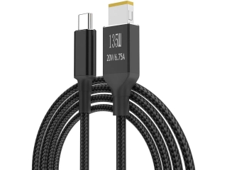 USB-C Lenovo Notebook PD 135W Ladekabel 1.8m Square 10.5 x 4.2mm