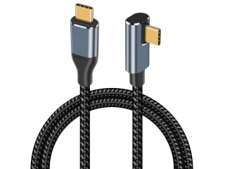Kurzes USB C Kabel 90 Grad Winkel Flach 50cm Data & Charge