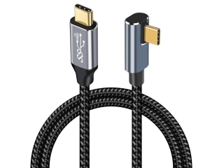 Kurzes USB C Kabel 90 Grad Winkel Flach 50cm Data & Charge