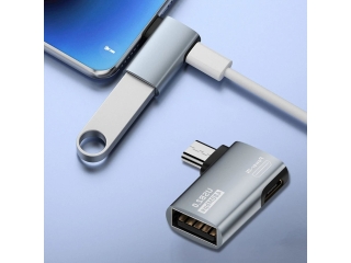 MicroUSB auf USB 2.0 Adapter links abgewinkelt 90 Grad (male/female)