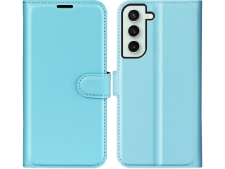 Samsung Galaxy S23 FE Lederhülle Portemonnaie Karten Etui hellblau