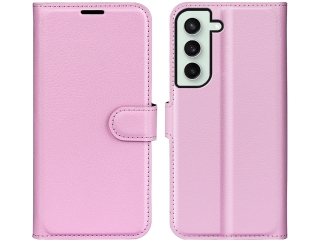 Samsung Galaxy S23 FE Lederhülle Portemonnaie Karten Etui rosa