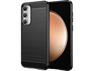 Samsung Galaxy S23 FE Carbon Gummi Hülle TPU Case schwarz