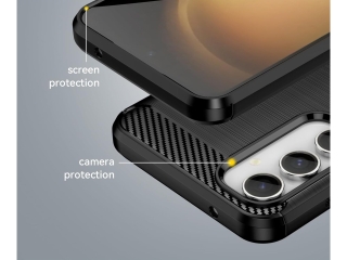 Samsung Galaxy S23 FE Carbon Gummi Hülle TPU Case schwarz