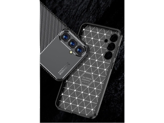 Samsung Galaxy S23 FE Carbon Design Hülle TPU Case flexibel schwarz