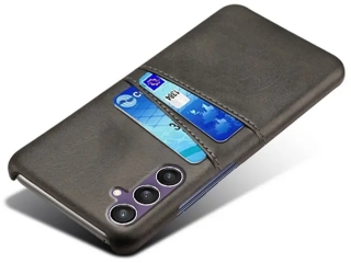 CardCaddy Samsung Galaxy S23 FE Leder Backcase Kartenfächer schwarz