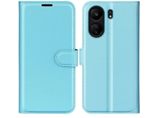 Xiaomi Redmi 13C Lederhülle Portemonnaie Karten Etui hellblau