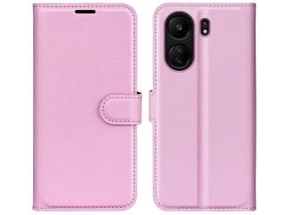 Xiaomi Redmi 13C Lederhülle Portemonnaie Karten Etui rosa