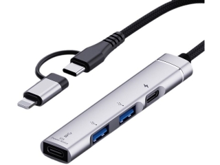 6-in-1 Lightning USB-C OTG Kamera Photo Adapter USB Hub