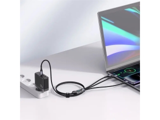 USAMS 3-in-1 USB-C / Lightning / Micro USB auf USB-C PD100W Kabel