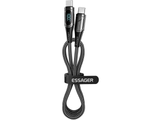 Essager 100W USB C Data & Charge Kabel mit Ladeanzeige 2 Meter