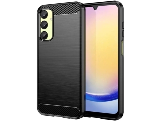 Samsung Galaxy A25 5G Carbon Gummi Hülle TPU Case schwarz