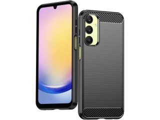 Samsung Galaxy A25 5G Carbon Gummi Hülle TPU Case schwarz