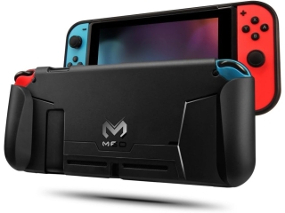 Nintendo Switch Black Meo Gummi Hülle TPU Case Cover flexibel schwarz