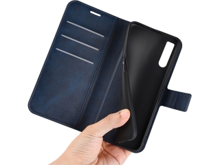 Sony Xperia 10 IV Lederhülle Karten Ledertasche dunkelblau