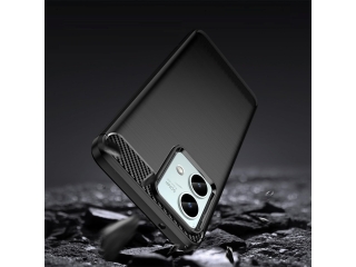 Motorola Moto G84 5G Carbon Gummi Hülle TPU Case schwarz