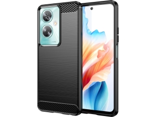 Oppo A79 5G Carbon Gummi Hülle TPU Case schwarz