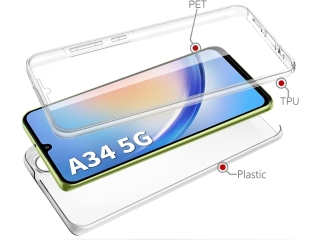Samsung Galaxy A34 5G Touch Case 360 Grad Rundumschutz transparent