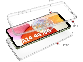 Samsung Galaxy A14 5G Touch Case 360 Grad Rundumschutz transparent