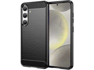 Samsung Galaxy S24 Carbon Gummi Hülle TPU Case schwarz