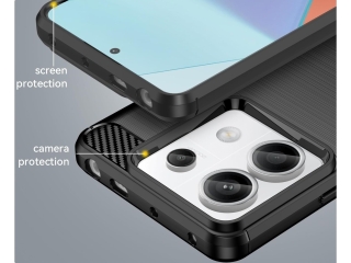 Xiaomi Redmi Note 13 Pro 5G Carbon Gummi Hülle TPU Case schwarz