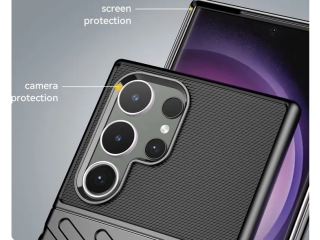 Samsung Galaxy S24 Ultra SpaceCase Stripes Anti-Impact Hülle schwarz