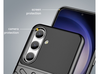 Samsung Galaxy S24 SpaceCase Stripes Anti-Impact Hülle schwarz