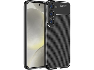 Samsung Galaxy S24 Carbon Design Hülle TPU Case flexibel schwarz