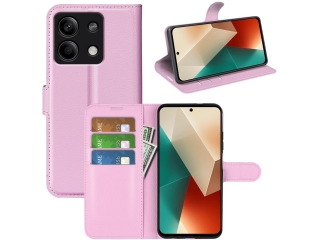 Xiaomi Redmi Note 13 5G Lederhülle Portemonnaie Karten Etui rosa
