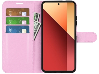 Xiaomi Redmi Note 13 Pro 4G Lederhülle Portemonnaie Etui rosa
