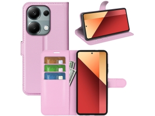 Xiaomi Redmi Note 13 Pro 4G Lederhülle Portemonnaie Etui rosa