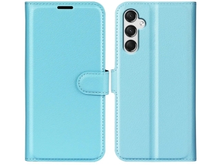 Samsung Galaxy A25 5G Lederhülle Portemonnaie Karten Etui hellblau
