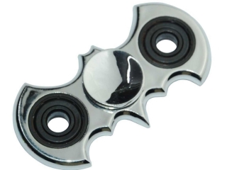 Fledermaus Bat Spinner 2-Wing Duo Hand Spinner - silber chrom