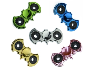 Fledermaus Bat Spinner 2-Wing Duo Hand Spinner - schwarz chrom