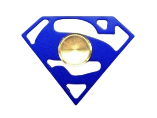 Superman Premium Fidget Spinner aus Aluminium massiv blau