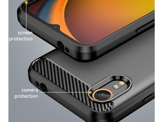 Samsung Galaxy XCover7 Carbon Gummi Hülle TPU Case schwarz