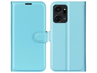 Honor X7a Lederhülle Portemonnaie Karten Etui hellblau