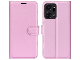Honor X7a Lederhülle Portemonnaie Karten Etui rosa