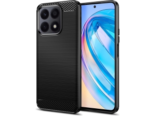 Honor X8a Carbon Gummi Hülle TPU Case schwarz