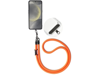 Universal Necklace Rope Handykette für Smartphone Hüllen orange