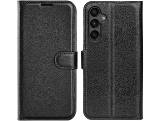 Samsung Galaxy A15 5G Lederhülle Portemonnaie Karten Etui schwarz
