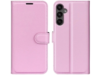 Samsung Galaxy A15 5G Lederhülle Portemonnaie Karten Etui rosa