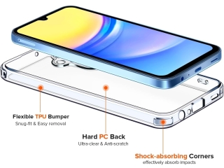 Samsung Galaxy A15 5G SuperClear Case Hybrid Hülle