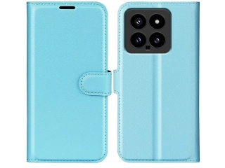 Xiaomi 14 Lederhülle Portemonnaie Karten Etui hellblau