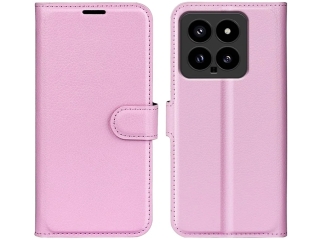 Xiaomi 14 Lederhülle Portemonnaie Karten Etui rosa
