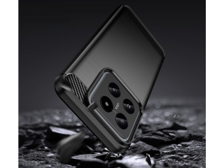 Xiaomi 14 Carbon Gummi Hülle TPU Case schwarz